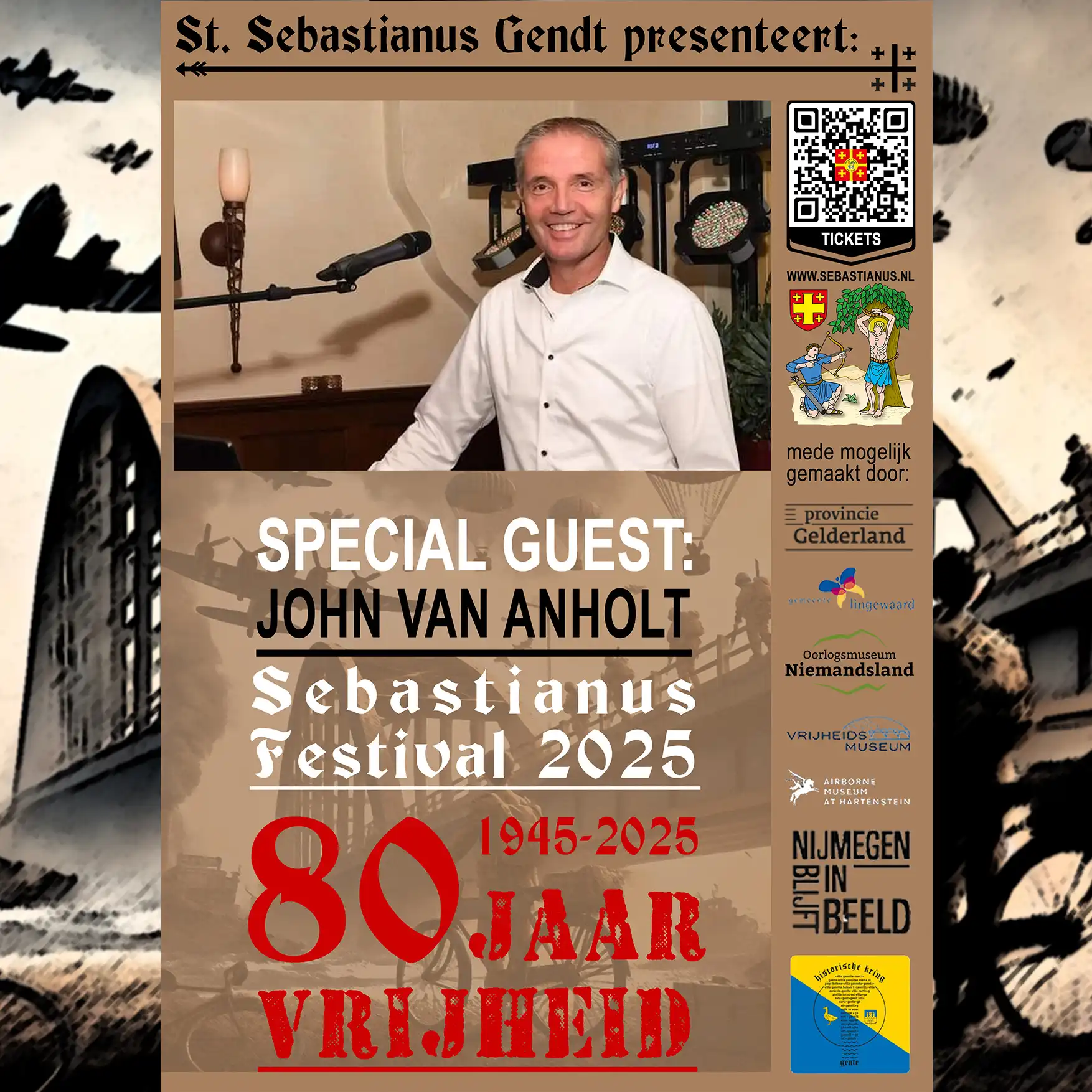John van Anholt zingt op Sebastianus Festival “80-jaar Vrijheid”