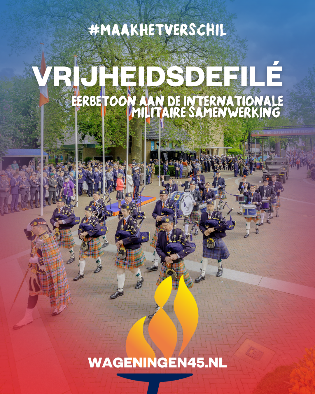 Vrijheidsdefilé Wageningen